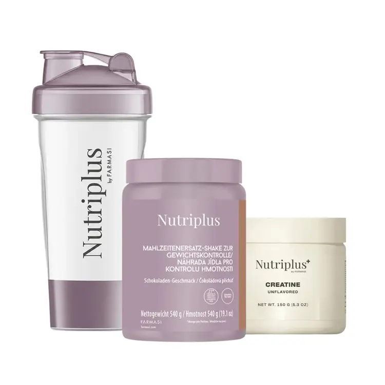 image of Nutriplus Shake & Creatine Set with Lily Shaker